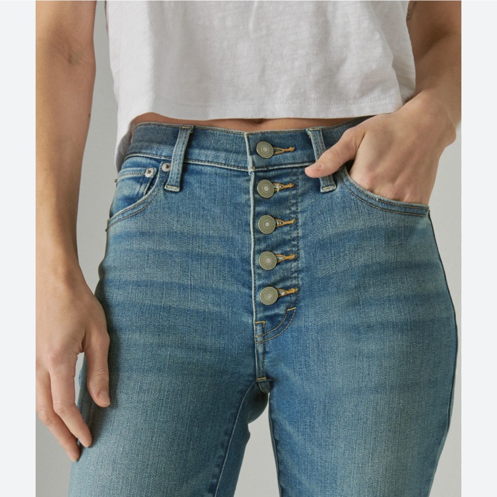Lucky Brand Distressed Blue Straight Leg Jeans